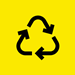 Icône recyclage jaune
